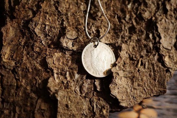 Amulett aus Münze - Spanien - 25 Pesetas
