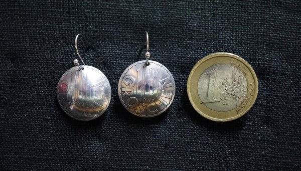 Ohrringe aus Münzen - Österreich 10 Groschen