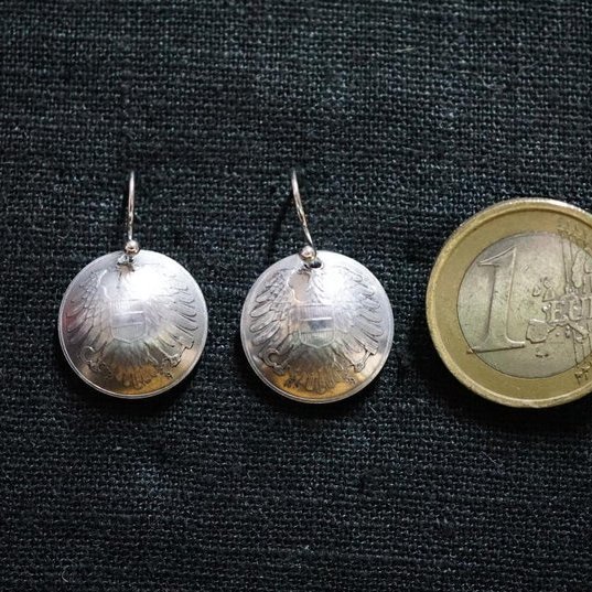 Ohrringe aus Münzen - Österreich 2 Groschen