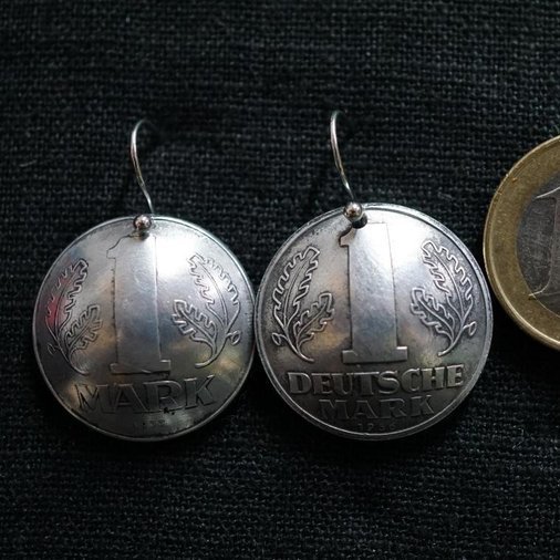 Ohrringe aus Münzen - DDR 1 Mark