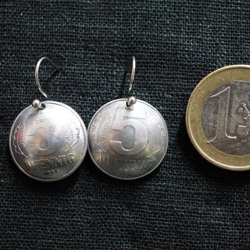 Ohrringe aus Münzen - DDR 5 Pfennig