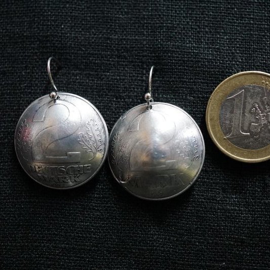 Ohrringe aus Münzen - DDR 2 Mark