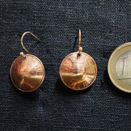 Ohrringe aus Münzen - Schweden 5 Öre