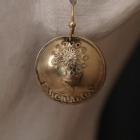 Ohrringe aus Münzen - Portugal 5 Escudo