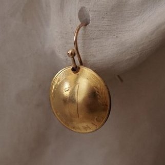Ohrringe aus Münzen - BRD 1 Pfennig vergoldet