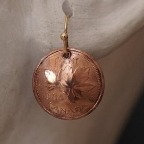 Ohrringe aus Münzen - Kanada 1 Cent