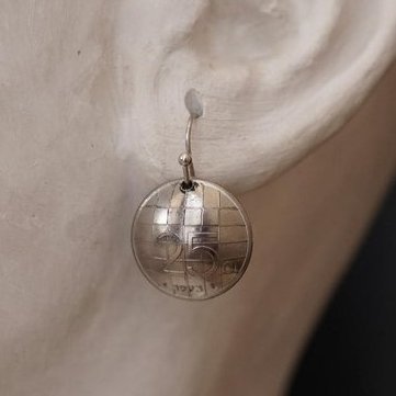 Ohrringe aus Münzen - Niederlande 25 Cent