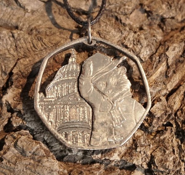 Amulett aus Münze - UK - 50 Pence - Paddington at St. Paul's Cathedral